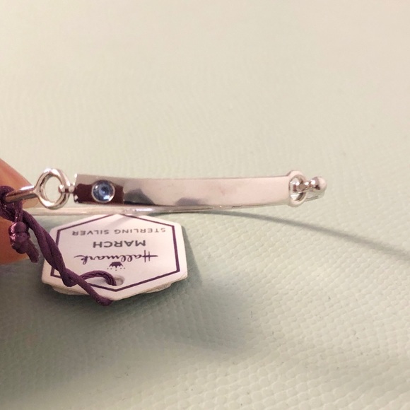 Hallmark New Sterling silver bangle- March stone - Picture 2 of 9